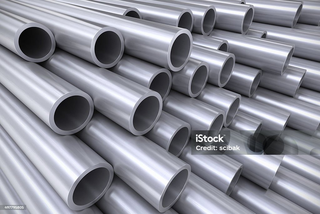 Stack of stainless steel pipes Stack of stainless steel pipes. Stainless Steel Stock Photo