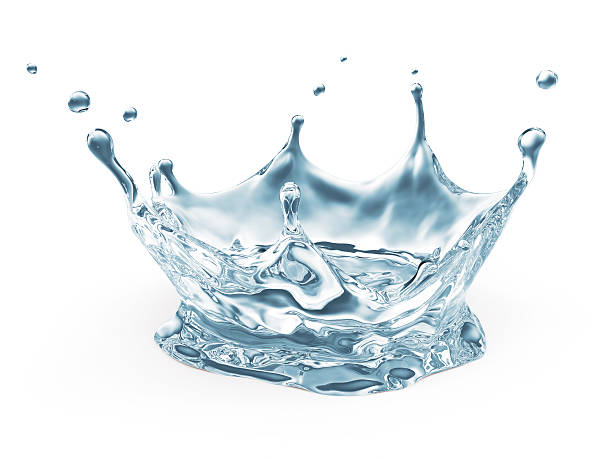 istock Water Crown Splash isolated on white background 497796173