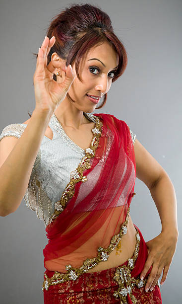istock Young Indian woman showing OK sign 497796609
