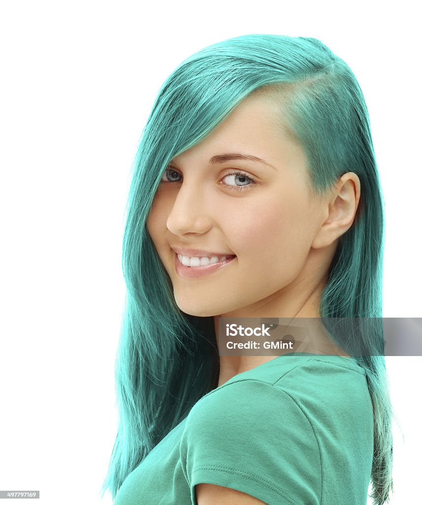 Street style colori hair.Turquoise - Foto stock royalty-free di Dolciumi