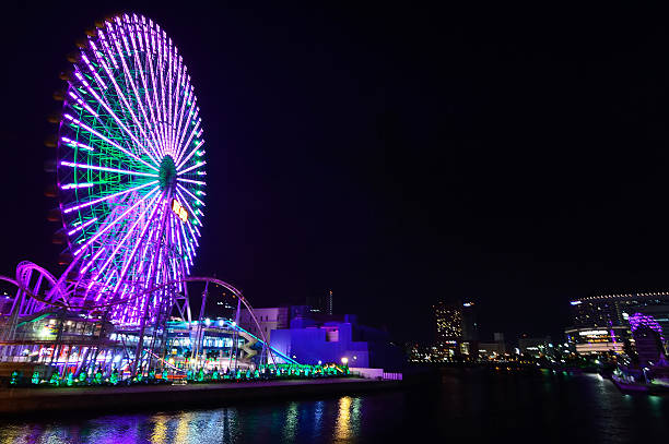 istock Yokohama Cosmoworld panoramic view over the bridge at night, Japan 497797813