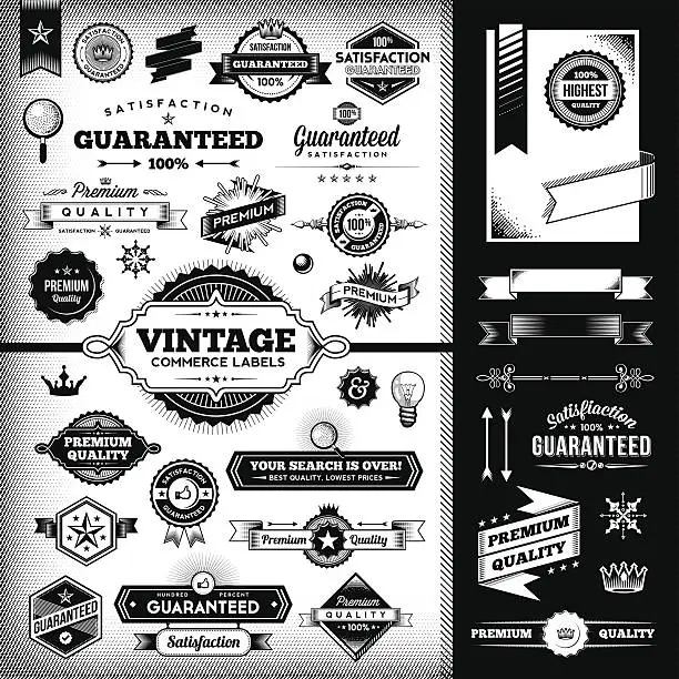 Vector illustration of Vintage Labels Toolkit