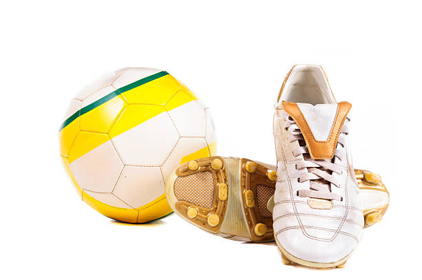 istock Soccer ball and shoes 497799611