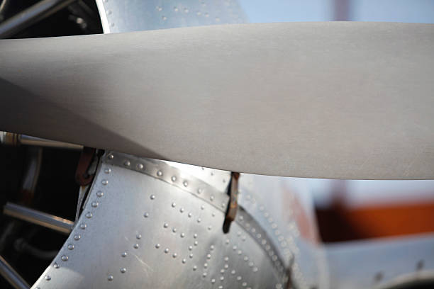 istock Close up of old plane propeller 497800169