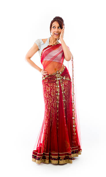 istock Surprised Indian woman looking happy 497800471