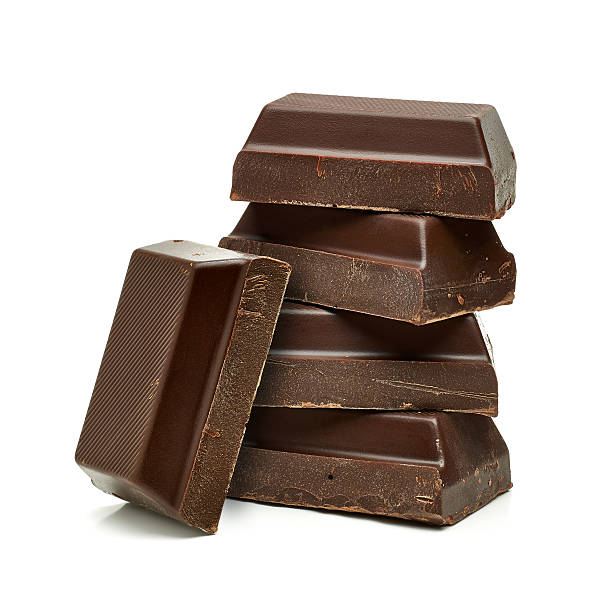 шоколадный блоков - dark chocolate food sweet food dessert стоковые фото и изображения
