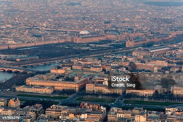 The Invalides And The Louvre Stock Photo - Download Image Now - Orsay, Aerial View, Museum