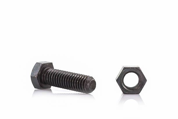 istock Closeup metal screw, bolt and nuts. 497806718