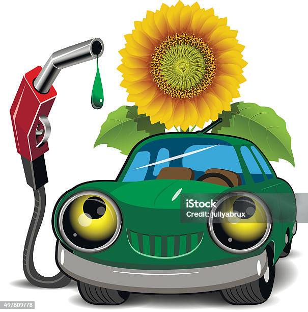 Ilustración de Los Biocarburantes y más Vectores Libres de Derechos de 2015 - 2015, Coche, Combustible biológico