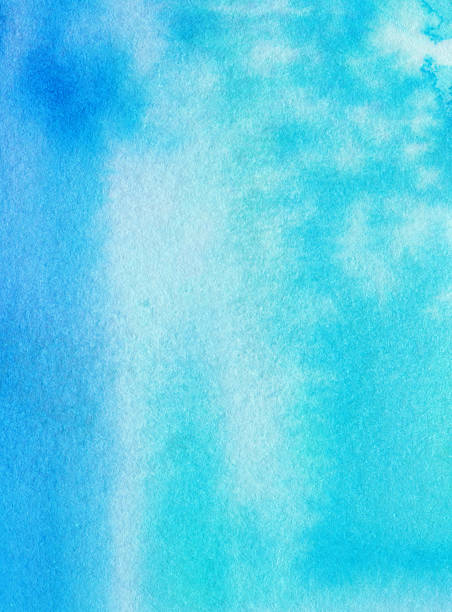 istock Textured background hand painted with hues of blue paint 497809838