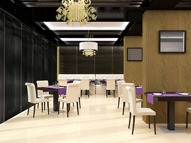 3d rendering of a restaurant interior design