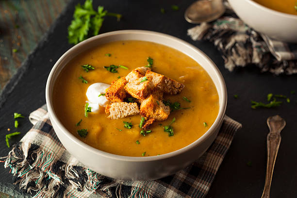 istock Homemade Hot Butternut Squash Soup 497813024