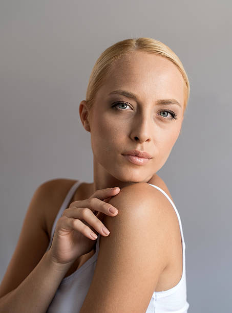 istock Young beautiful woman posing in front of the camera. 497814970