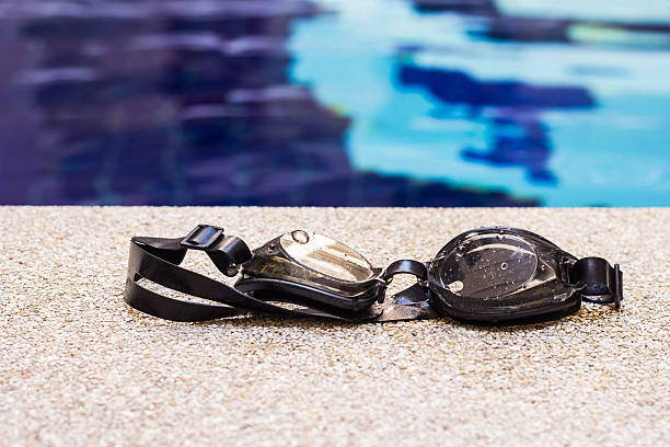 istock Image of swimming pool and goggles. Nobody 497824602