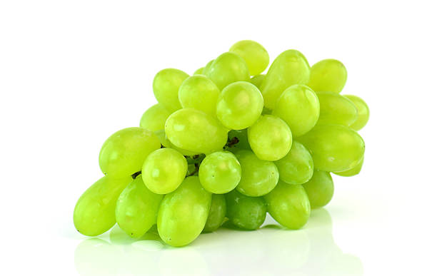 istock bunch of green grapes on a white background 497826694