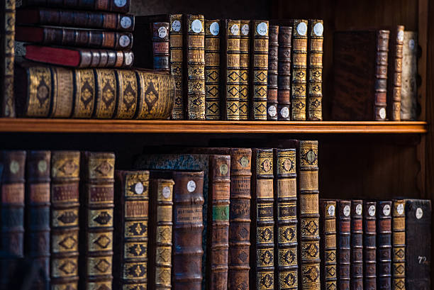 istock Close-up of books in library 497828202