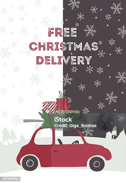 Spesial Christmas Delivery Vector Illustration Stock Illustration - Download Image Now - Free of Charge, New Year, 2015