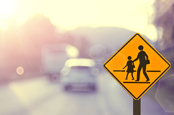 istock Traffic sign road on blur road abstract background. 497830704