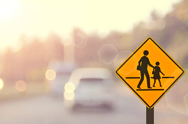 istock Traffic sign road on blur road abstract background. 497830804