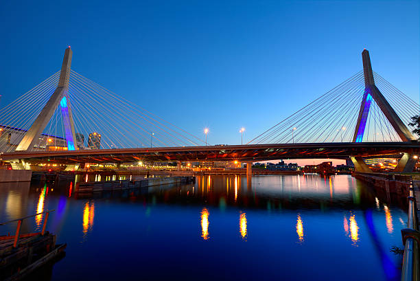 istock Boston Zakim bridge sunset in Massachusetts 497830830