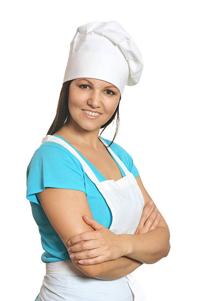 istock Smiling woman in chef uniform 497830894
