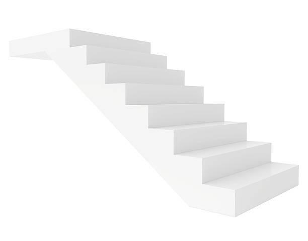 istock Empty stairs. Isolated on white background. Way upward 497831512