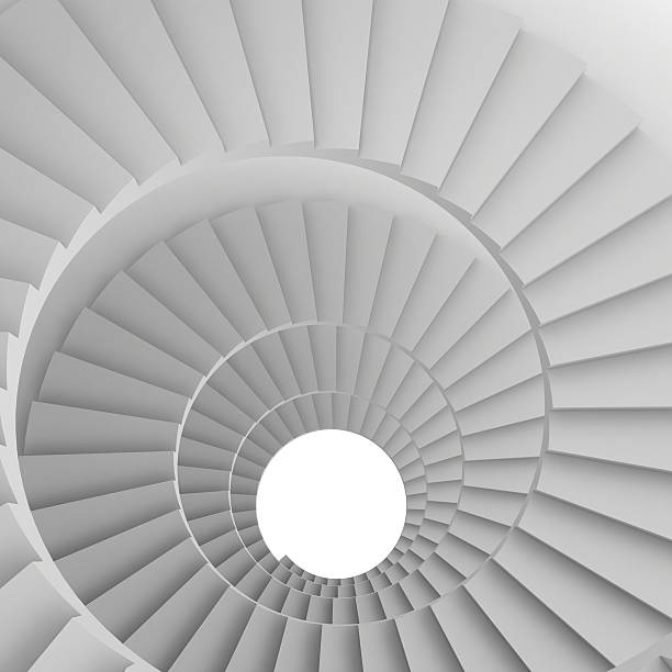 istock Spiral staircase. Top view. 3d render on white background 497831974