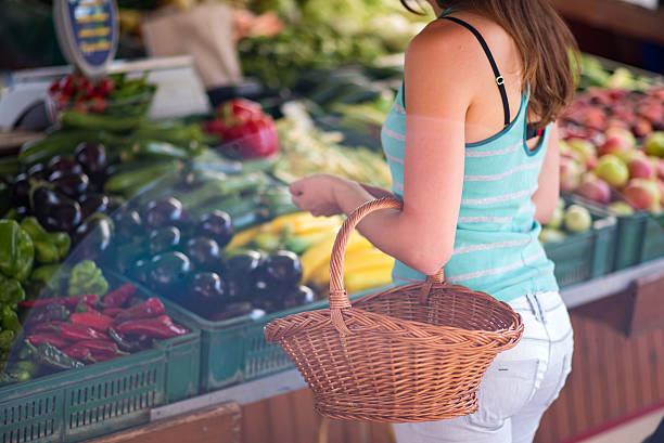 istock Shopping in vegetable market 497834134