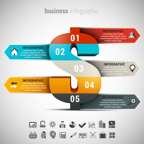 Business Infographic vector art illustration