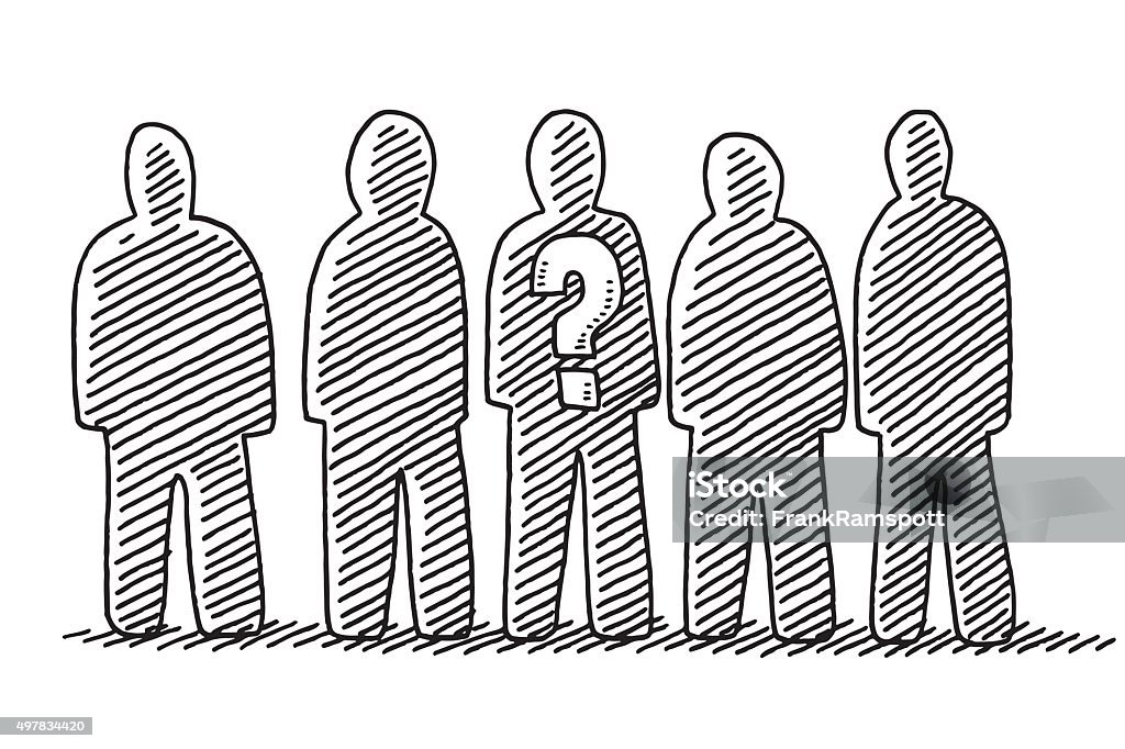 Ilustración de Grupo De Personas De Dibujo y más Vectores Libres de  Derechos de Cinco personas - Cinco personas, Un solo objeto, Personas -  iStock