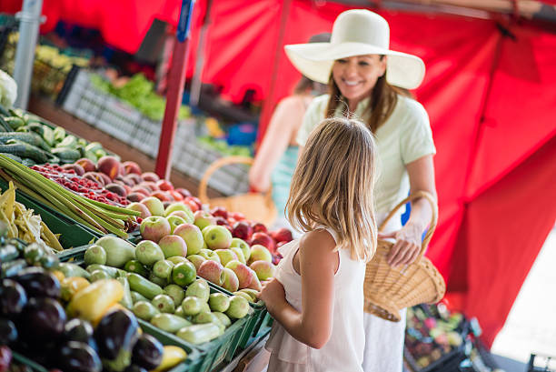 istock Shopping in vegetable market 497834484
