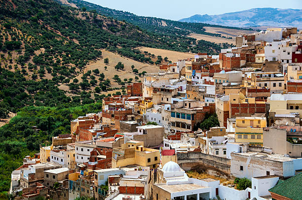 Holy town of Moulay Idriss Holy town of Moulay Idriss in Morocco meknes stock pictures, royalty-free photos & images