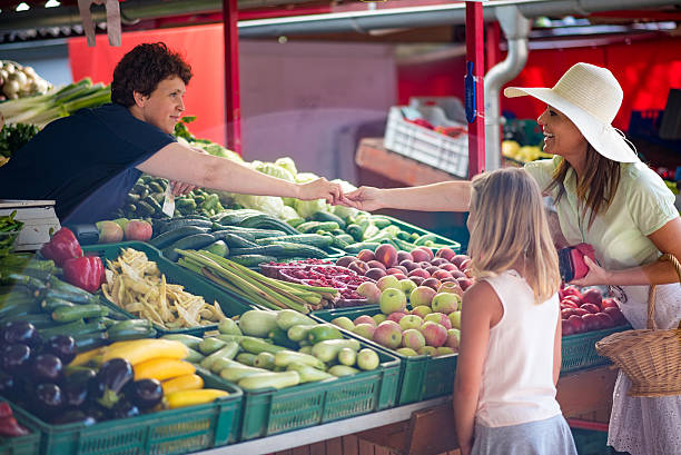 istock Shopping in vegetable market 497834640