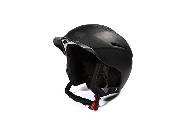 istock Black ski and snowboard helmet 497834792