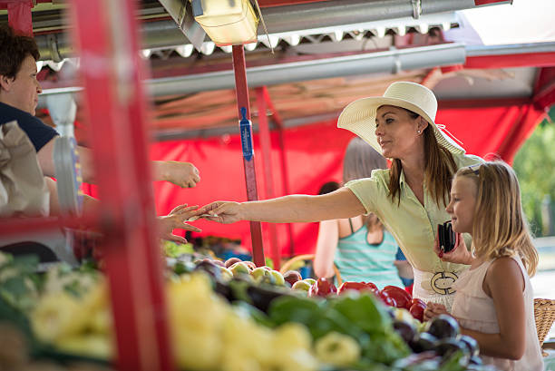 istock Shopping in vegetable market 497835512