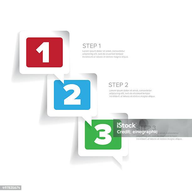 One Two Three Image Step Example One Two Three Progress Steps Vector Stock Illustration - Download Image ...