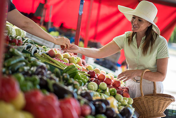 istock Shopping in vegetable market 497836406