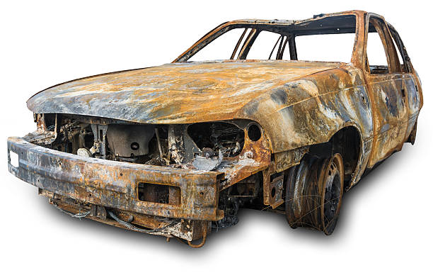 burnout car burnout car , Isolation on a white background with clipping paths and shadow desecrate stock pictures, royalty-free photos & images