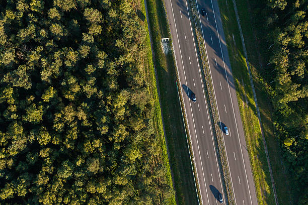 istock aerial view of  highway 497838650