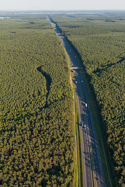 istock aerial view of  highway 497838770