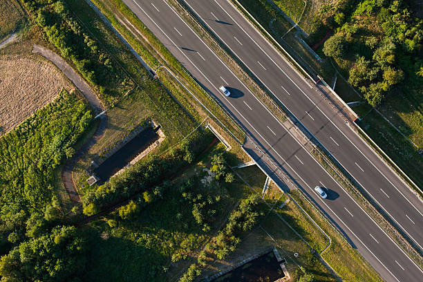 istock aerial view of  highway 497839094