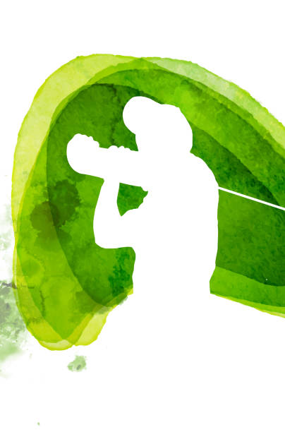 ilustraciones, imágenes clip art, dibujos animados e iconos de stock de símbolo de golf - golf action silhouette balance