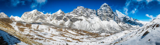 istock Trail through Himalaya mountain peaks wilderness Cho La pass Nepal 497839964