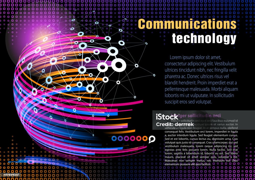 Comms Tech Computer Background Communications Technology Stock Illustration - Download Image Now ...