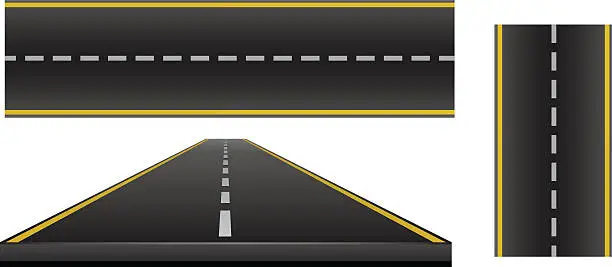 Vector illustration of Road set