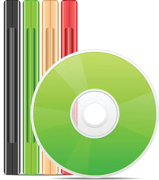 Vector illustration of DVD case