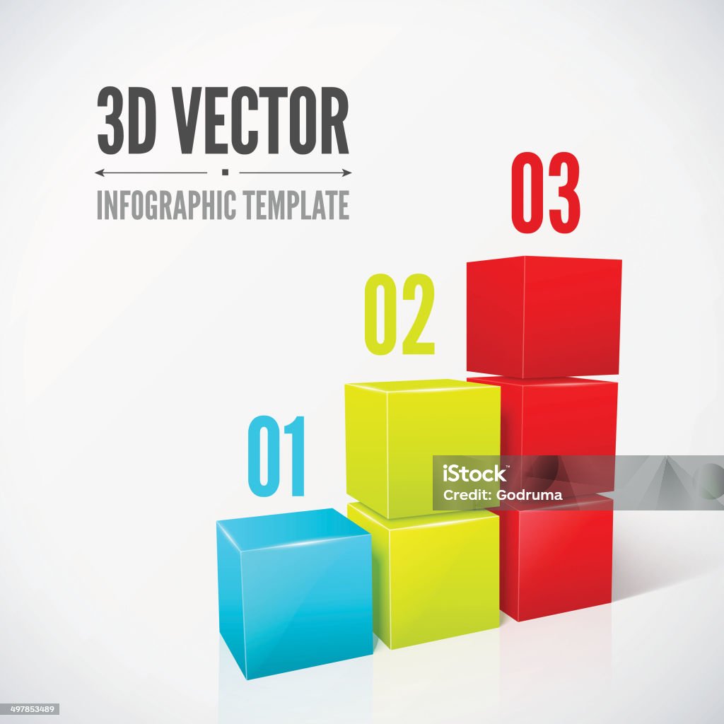 Cube Infodesign Cubes 3d Infographics Modern Design Layout Stock Illustration ...