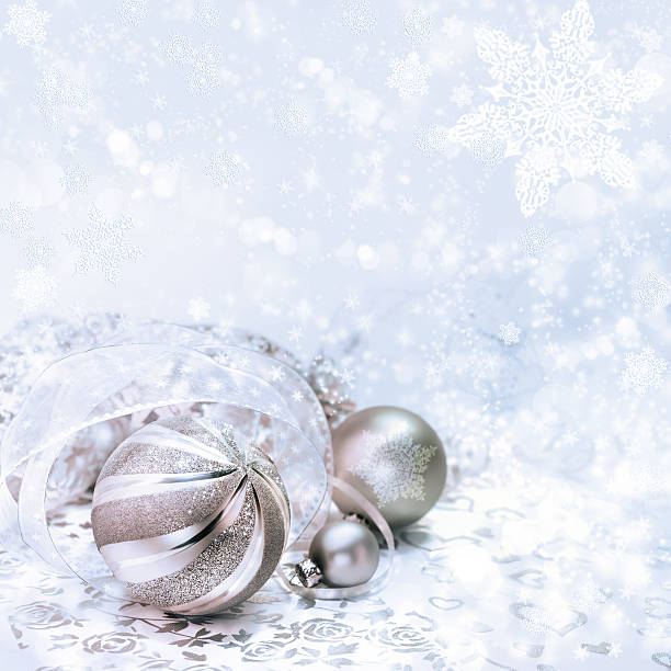 istock Golden Christmas decorations on winter background 497853813