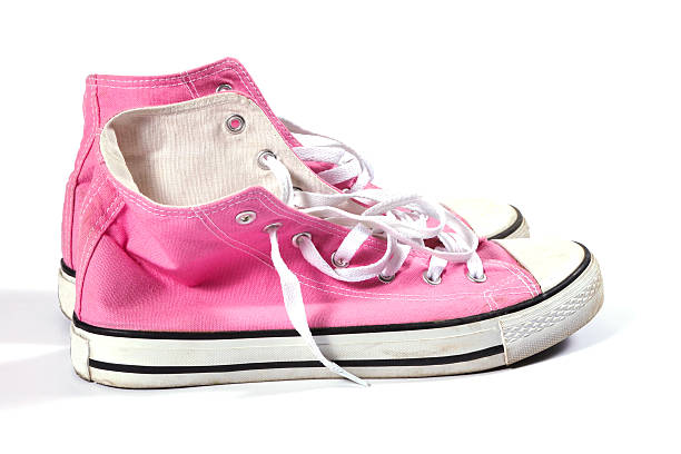 istock Pink canvas gym shoes 497855552