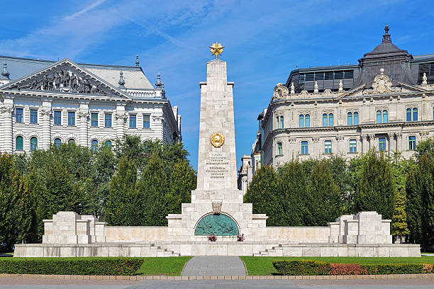 istock Soviet Monument on the Freedom Square of Budapest, Hungary 497857398